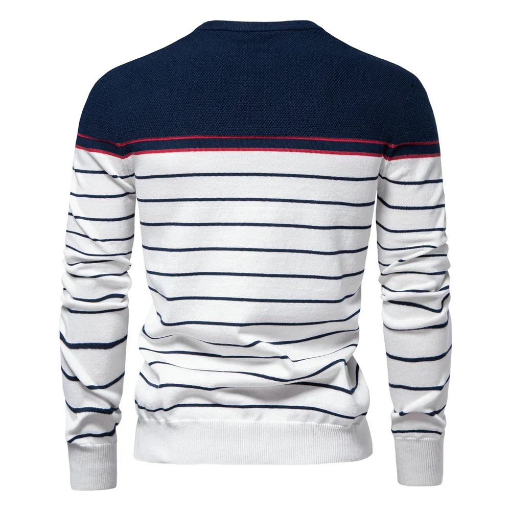 Jutin | Men's Pullover with Striped Design