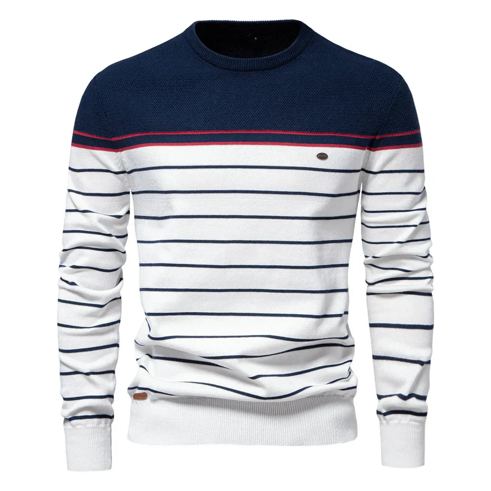 Jutin | Men's Pullover with Striped Design