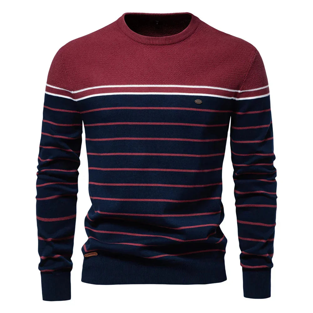 Jutin | Men's Pullover with Striped Design