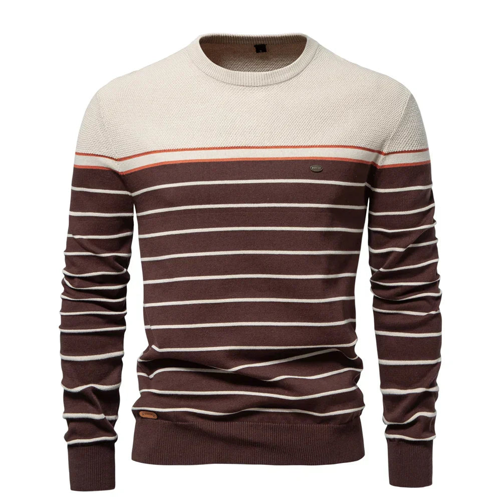 Jutin | Men's Pullover with Striped Design